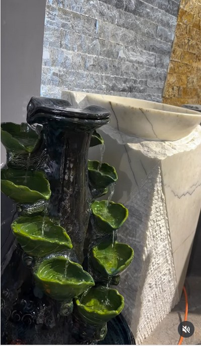 Doğal El Yapımı Sanatsal Seramik Şelaleler